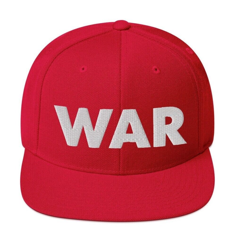 Dustin Poirier Marvin Hagler War Embroidered Snapback Red White Hat